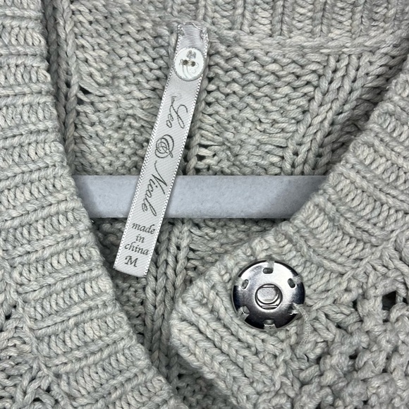 Leo & Nicole Open Front Cable Knit Cardigan Sweater – Size M - Picture 3 of 6